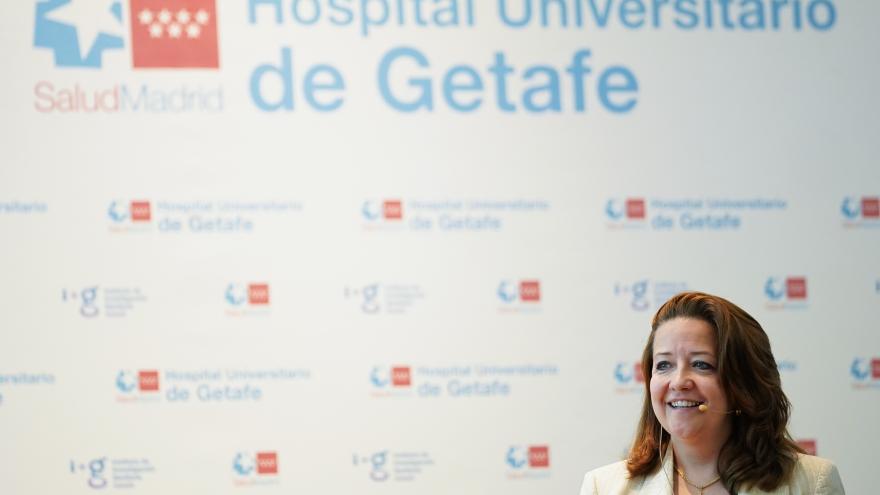 La consejera Fátima Matute en el Hospital de Getafe 