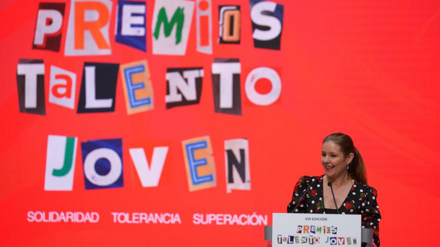 La consejera Ana Dávila durante la entrega de los Premios Talento Joven