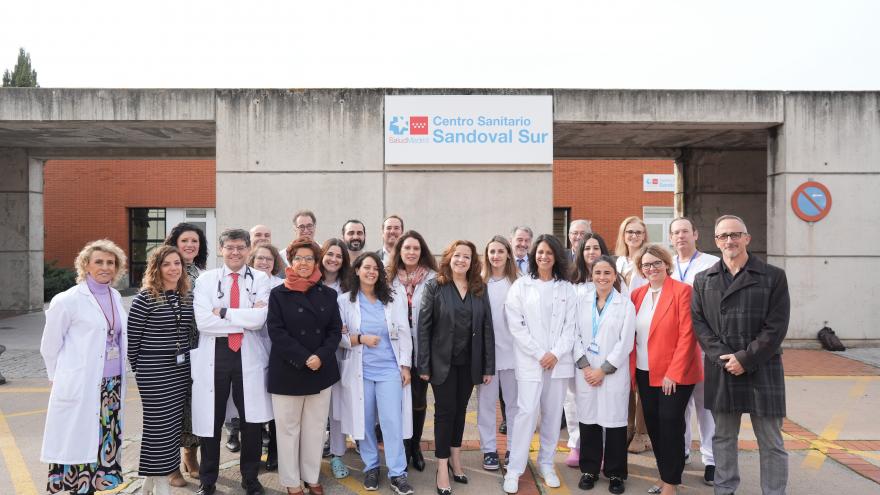 La consejera Fátima Matute durante la inauguración del Centro sanitario Sandoval Sur