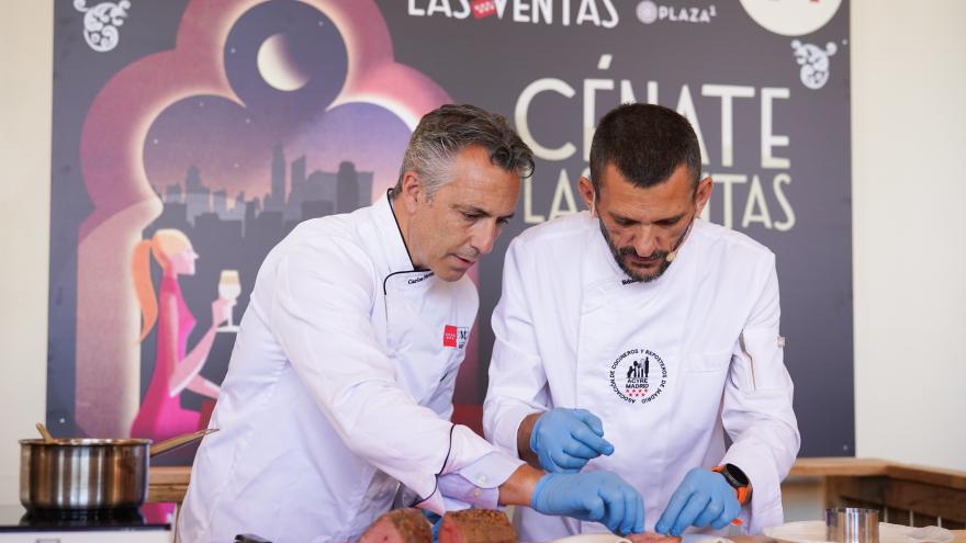 El consejero Carlos Novillo durante la presentación de Cénate Las Ventas