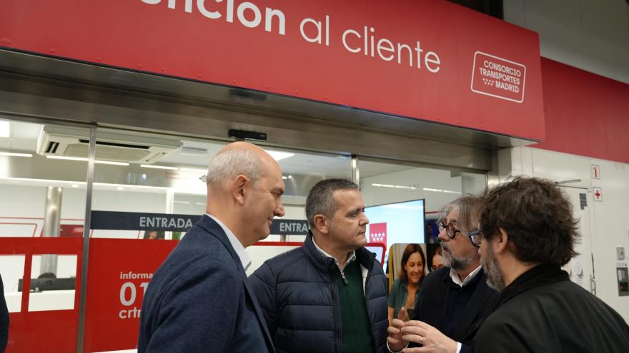 El consejero Jorge Rodrigo durante la visita