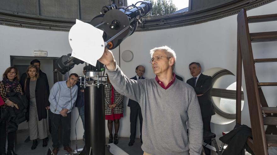 Eduardo Sicilia durante la inauguración de la Semana de la Ciencia