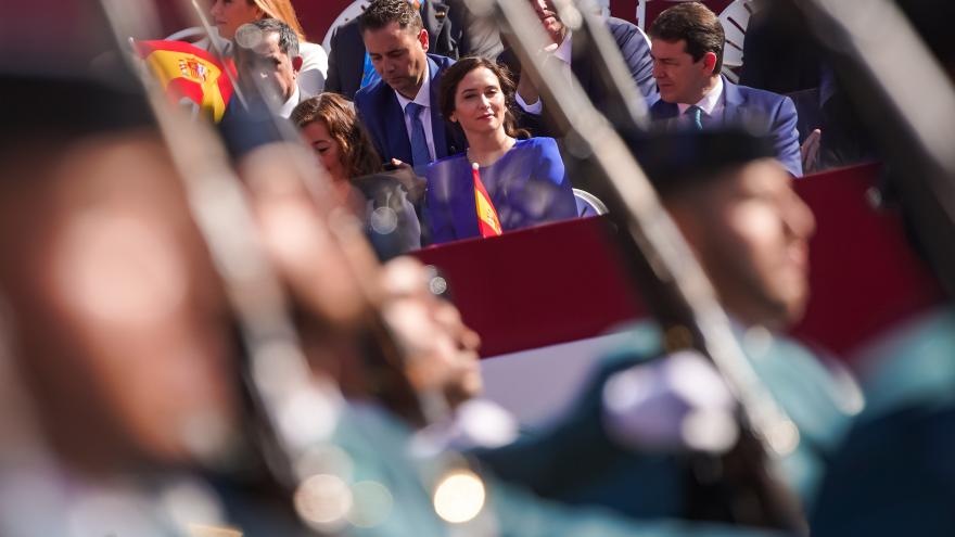 Isabel  Díaz Ayuso en la celebración de la Fiesta Nacional