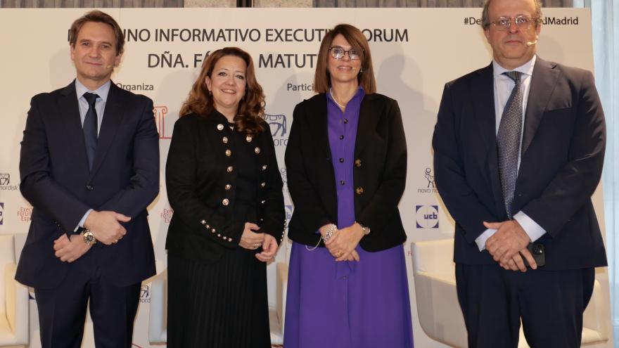 La consejera Fátima Matute en un desayuno informativo de Executive Forum España