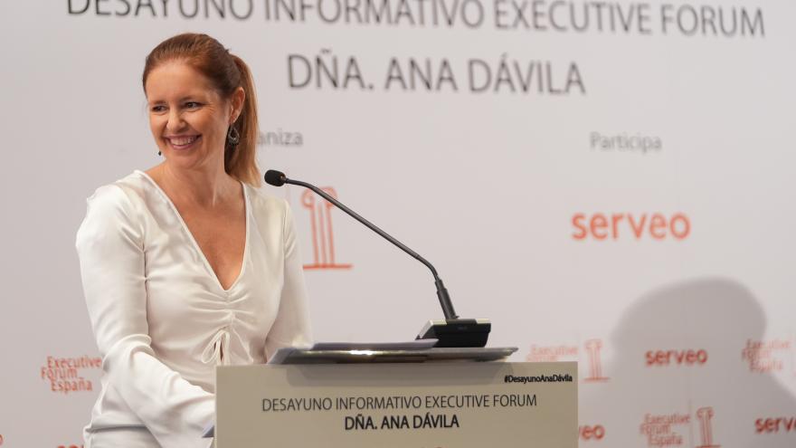 La consejera Ana Dávila durante un desayuno informativo de Executive Forum España