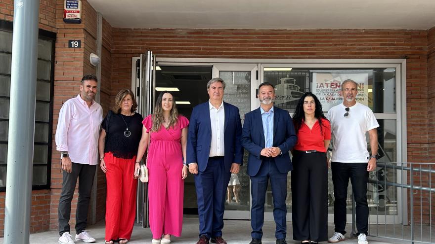 El viceconsejero José Antonio Sánchez durante su visita a Daganzo de Arriba