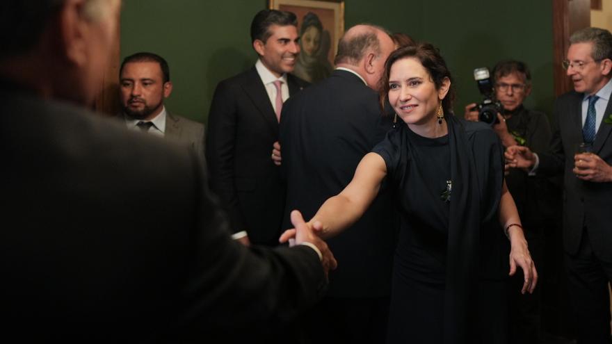 La presidenta Isabel Díaz Ayuso durante la presentación del Patronato-Lima Ciudad de los Reyes 