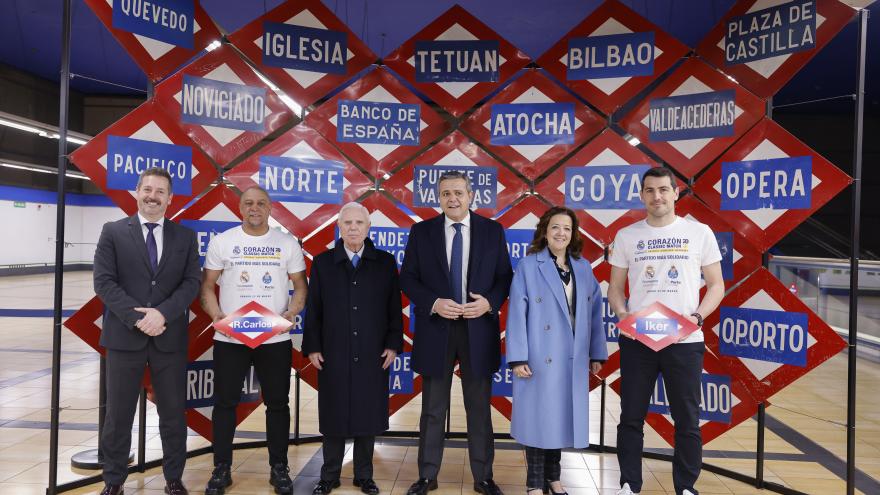 Rodrigo, Matute y De Paco Serrano presentan el partido de fútbol benéfico Corazón Classic Match Los consejeros Jorge Rodrigo, Fátima Matute y Mariano de Paco Serrano presentan el partido de fútbol benéfico Corazón Classic Match