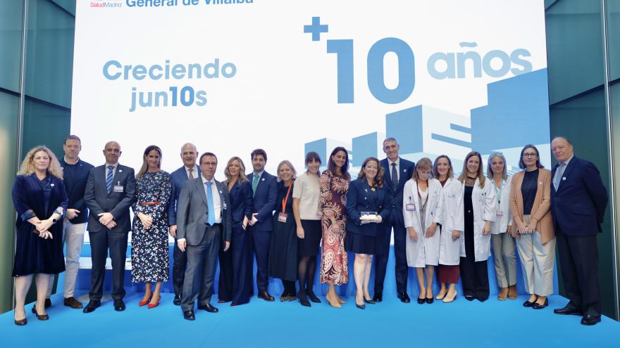 La consejera Fátima Matute durante la celebración del 10 aniversario del Hospital de Villalba