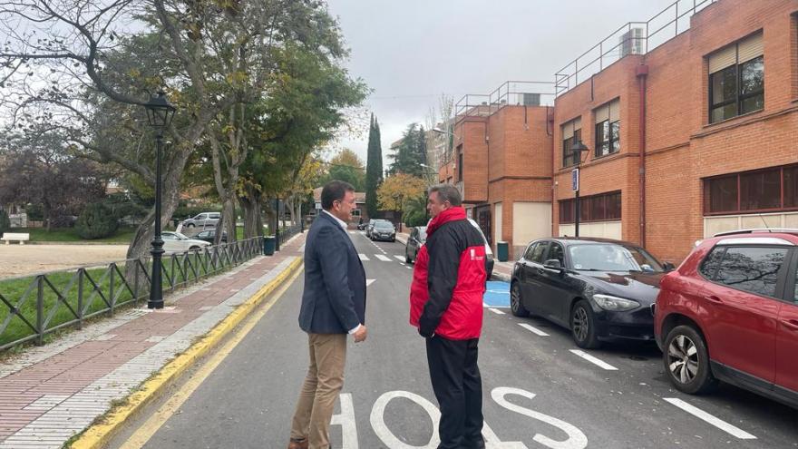 José Antonio Sánchez en un momento de su visita a Humanes de Madrid