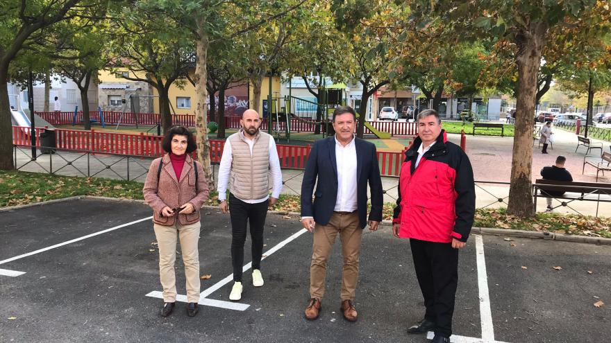 José Antonio Sánchez en un momento de su visita a Humanes de Madrid