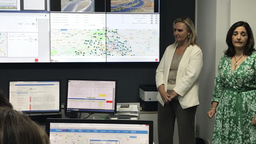 Imagen Rosalía Gonzalo en el Centro de Coordinación e Información de Carreteras de la Comunidad de Madrid