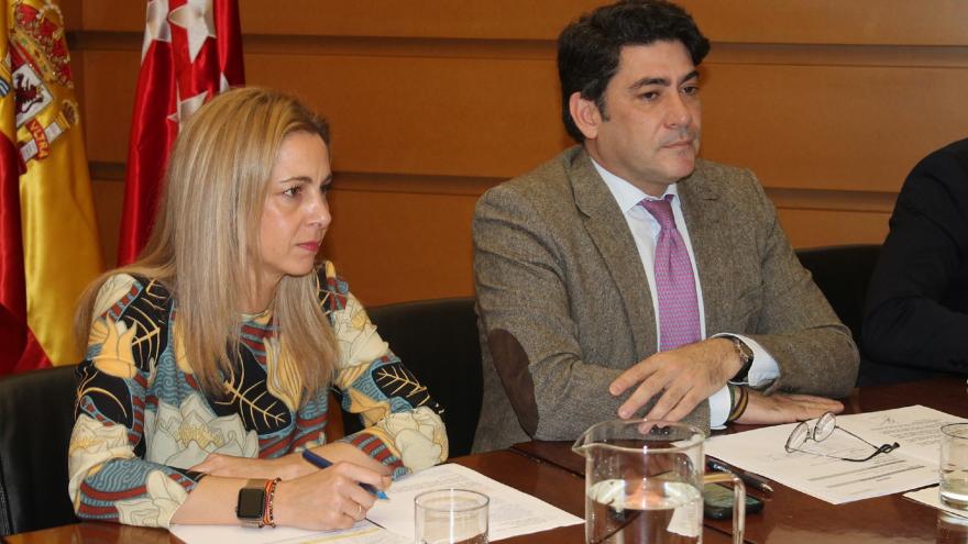 David Pérez durante la reunión