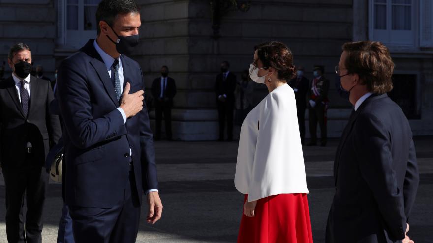 Díaz Ayuso, con Sus Majestades los Reyes en la celebración de la Fiesta Nacional