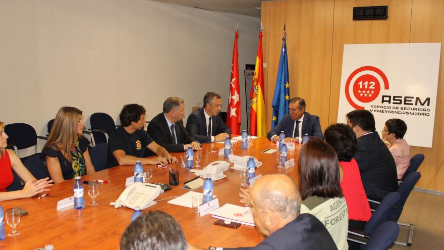 Imagen de Enrique López en la sede de la Agencia de Seguridad y Emergencias Madrid 112