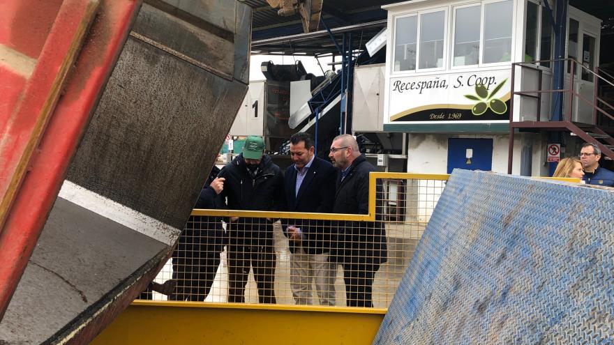 Manuel Gimenez durante la visita