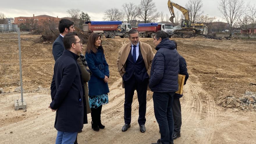 Manuel Gimenez durante la visita