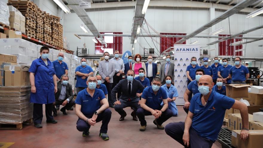 Manuel Gimenez durante la visita