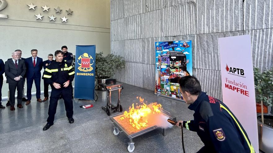 El consejero Carlos Novillo durante la presentación del Informe de víctimas de incendios en España 2022