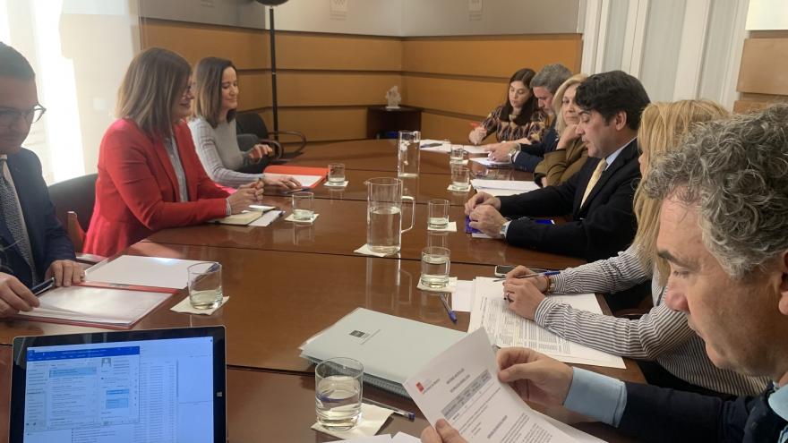 David Pérez durante la reunión
