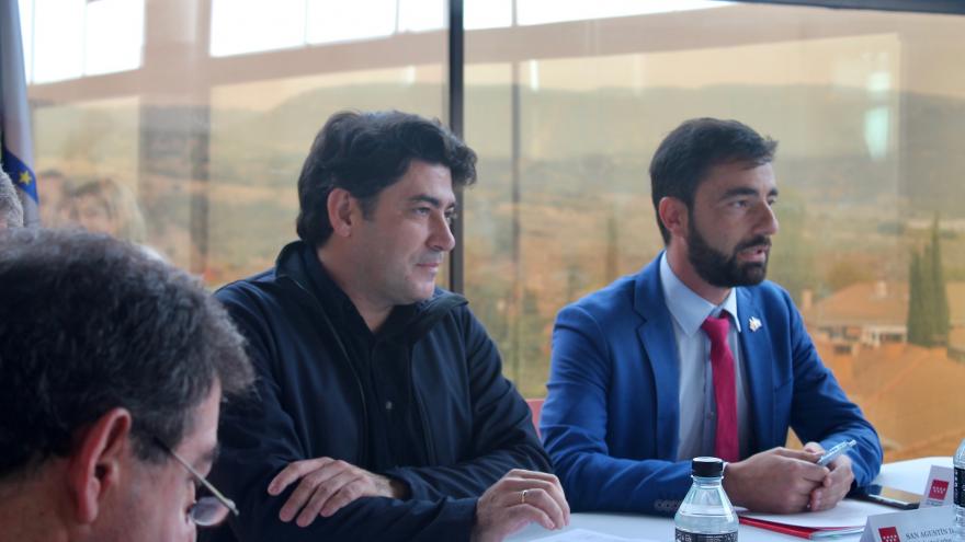 David Pérez, en un encuentro con los alcaldes de la zona norte,