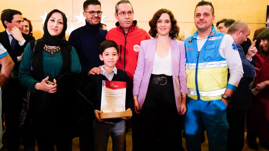 Isabel Díaz Ayuso en la entrega de premios con motivo del Día Europeo del 112 