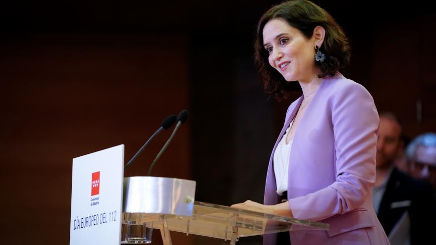 Isabel Díaz Ayuso en la entrega de premios con motivo del Día Europeo del 112 