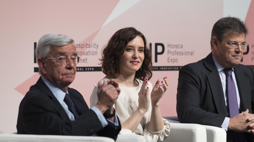 Isabel Díaz Ayuso durante la inauguración del III Congreso Europeo de Derecho y Gastronomía