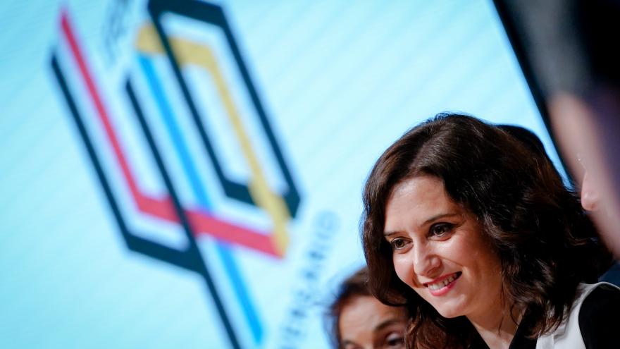 Isabel Díaz Ayuso durante la clausura de los actos de celebración del 40 aniversario de IFEMA