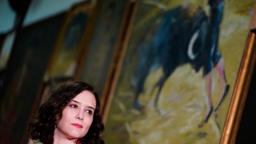Isabel Díaz Ayuso durante la presentación de la programación cultural del centenario de la muerte de Joselito El Gallo