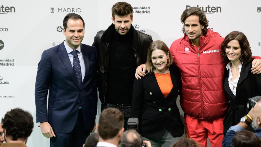 Isabel Diaz Ayuso en la presentación oficial de la Copa Davis