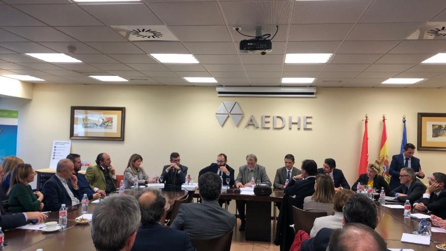 Manuel Giménez con la Asociación de Empresarios del Henares 