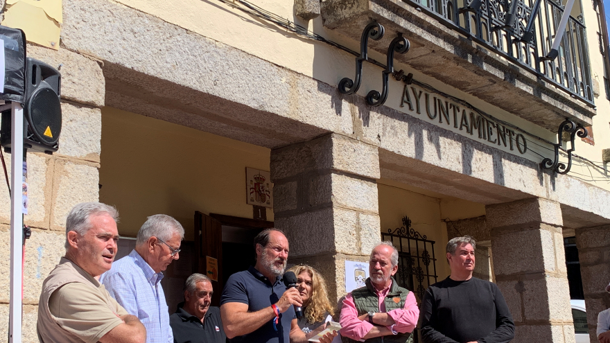 Mariano González en un momento de su intervención en La Rinconada