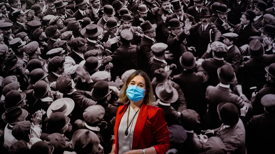 Marta Rivera durante la presentación de Galdós en el laberinto de España