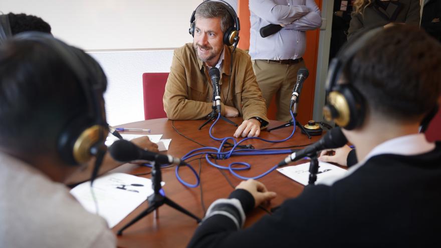 Miguel Ángel García Martín en un momento de su visita a las instalaciones del Centro Teresa de Calcuta