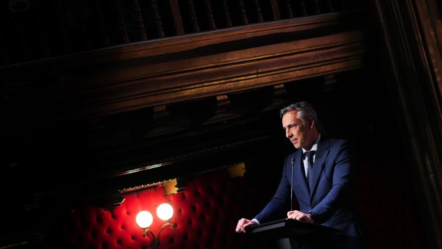 El consejero Carlos Novillo durante la recepción del premio 