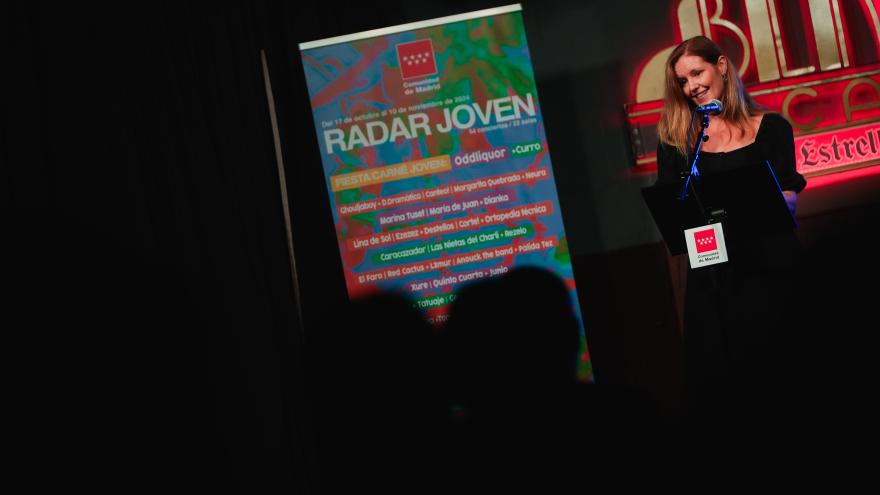 La consejera Ana Dávila durante la presentación de Radar Joven