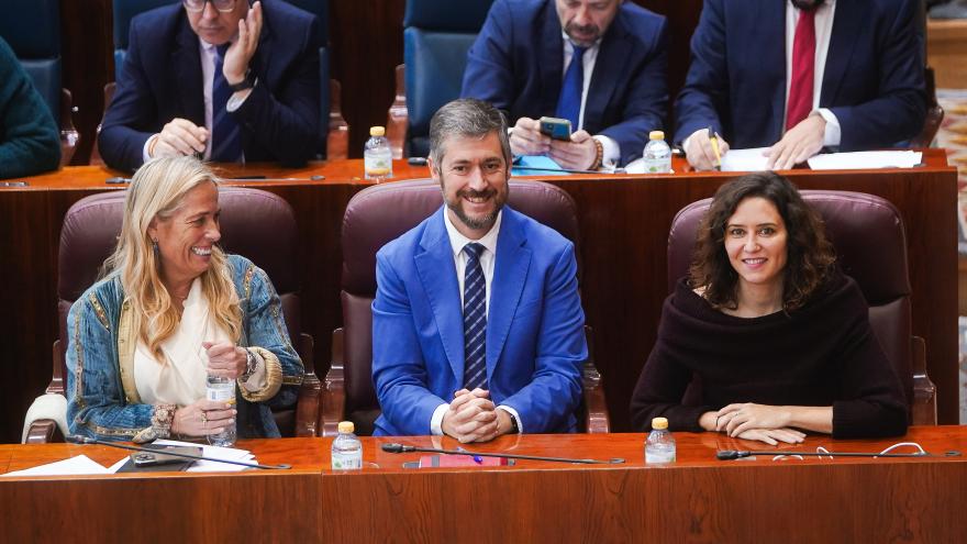 La presidenta Isabel Díaz Ayuso durante un pleno de la Asamblea de Madrid