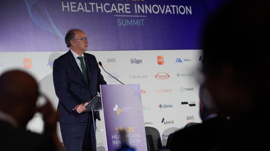 El consejero Miguel López-Valverde durante la inauguración del Spain Healthcare Innovation Summit 2024