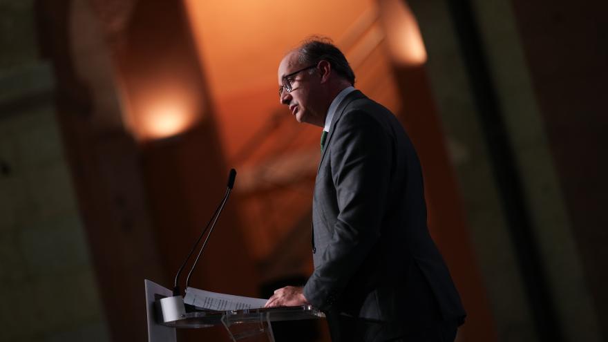 El consejero Miguel López-Valverde durante la presentación del evento en la Real Casa de Correos