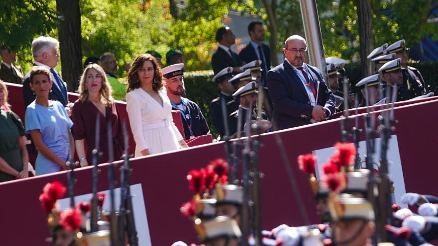 La presidenta Isabel Díaz Ayuso en la celebración de la Fiesta Nacional 