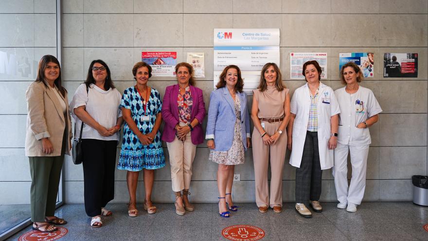 La consejera Fátima Matute durante su visita al Centro de Salud Las Margaritas de Getafe