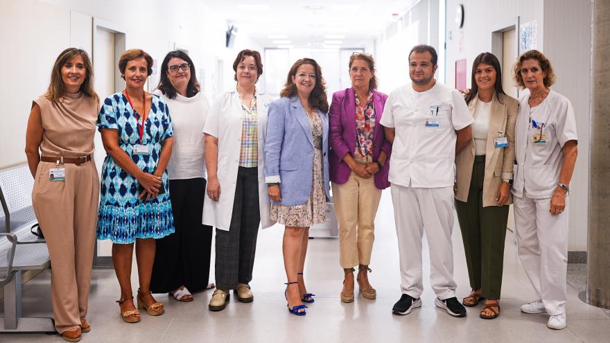 La consejera Fátima Matute durante su visita al Centro de Salud Las Margaritas de Getafe