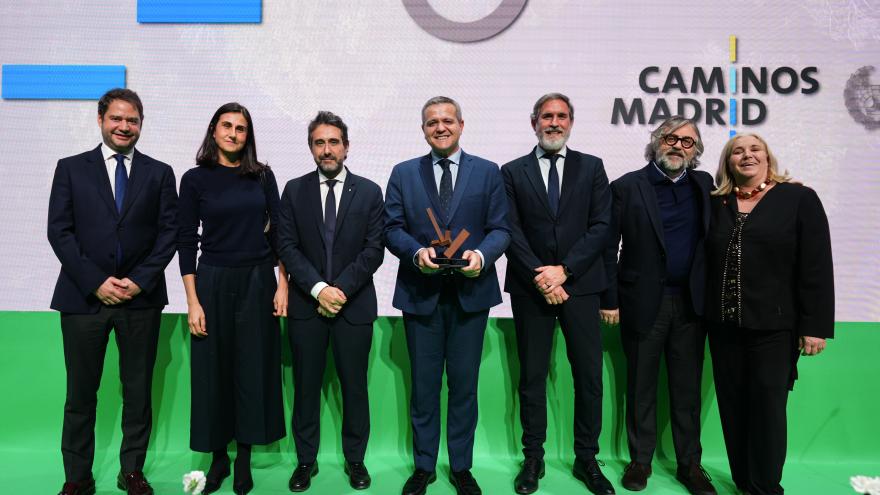 Rodrigo recoge un reconocimiento del Colegio de Ingenieros de Caminos, Canales y Puertos El consejero Jorge Rodrigo durante la recepción