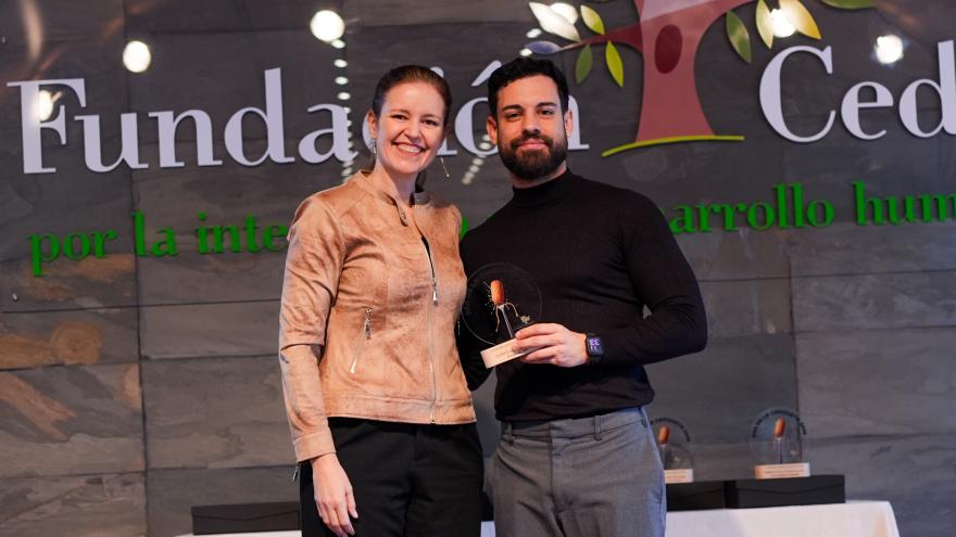 La consejera Ana Dávila durante la recepción del premio