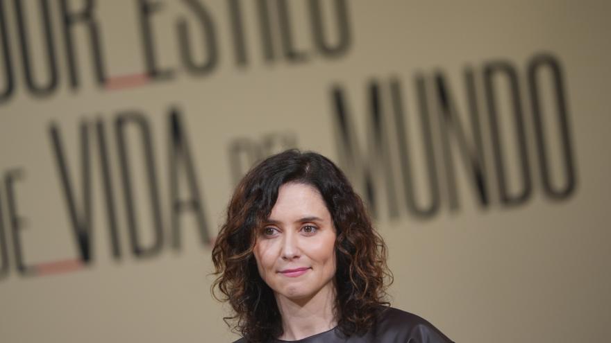 La presidenta Isabel Díaz Ayuso en el acto del Día de Madrid en FITUR 2025