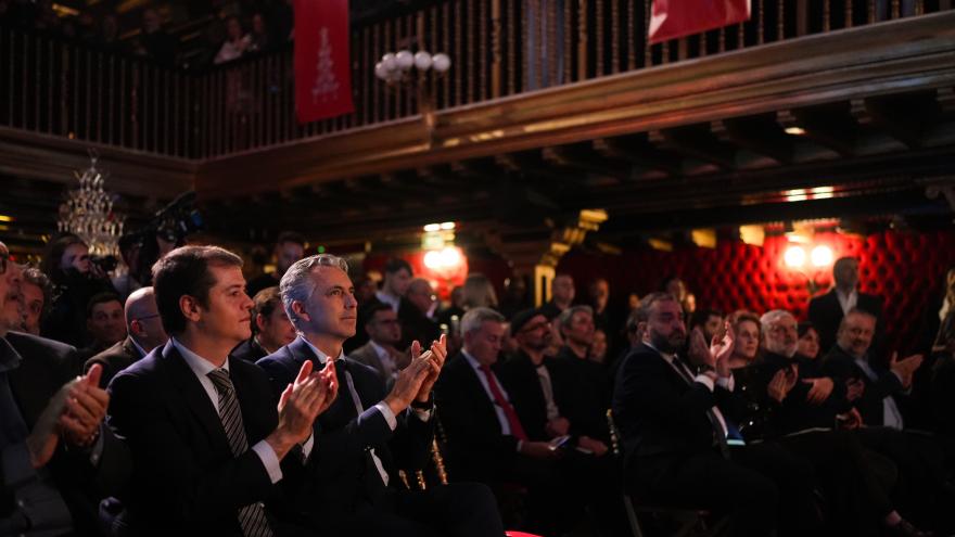 El consejero Carlos Novillo durante la recepción del premio 