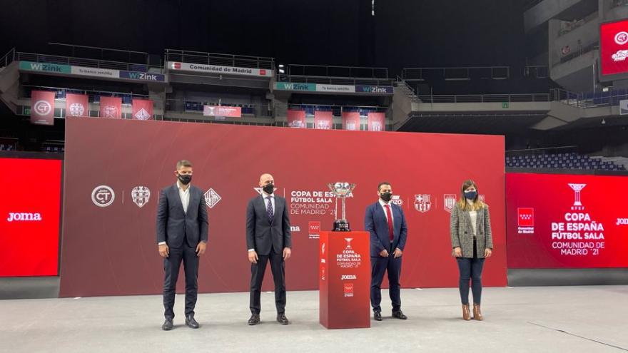 Roberto Nuñez en el sorteo de la Copa de España 2021