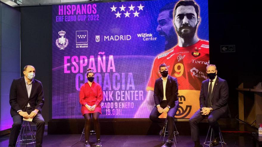 Roberto Núñez durante la presentación del calendario de Balonmano 2021