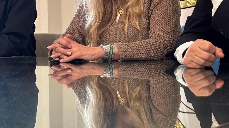 Rocío Albert con las autoridades de Santa Fe y Rosario